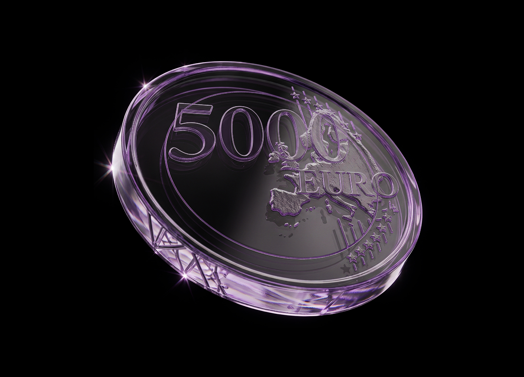Account Credit Transparency 5000 Euro Coin Dark